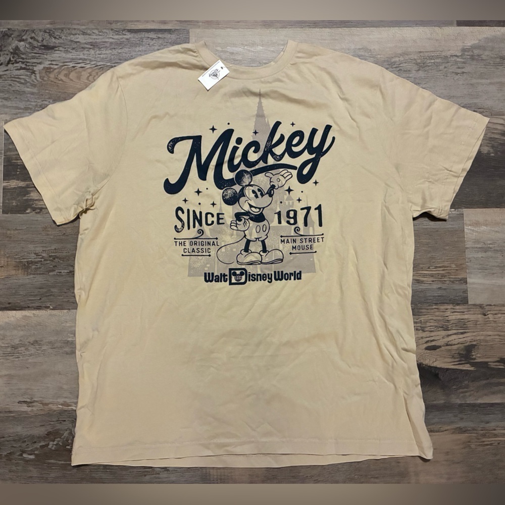Disney Parks Mickey Mouse Unisex Tan T-Shirt